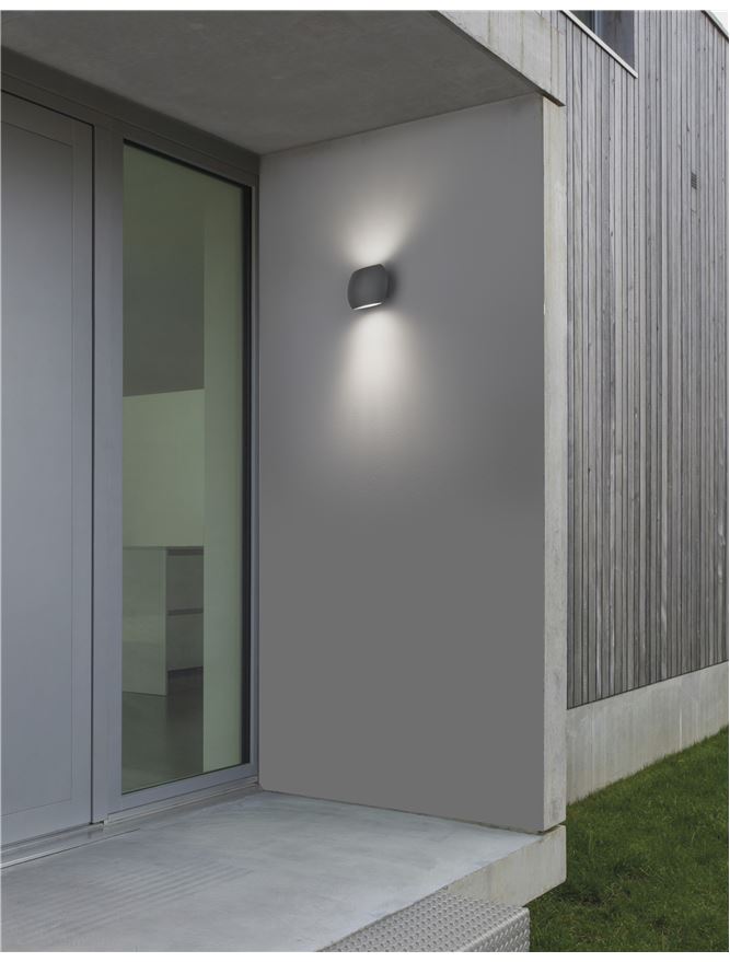 Външен аплик COMO 2x3W LED Тъмен антрацит алуминий и стъкло IP54 3000K