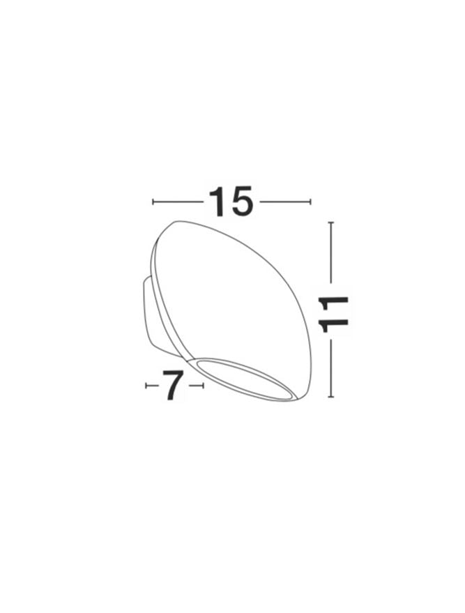 Външен аплик COMO 2x3W LED Тъмен антрацит алуминий и стъкло IP54 3000K