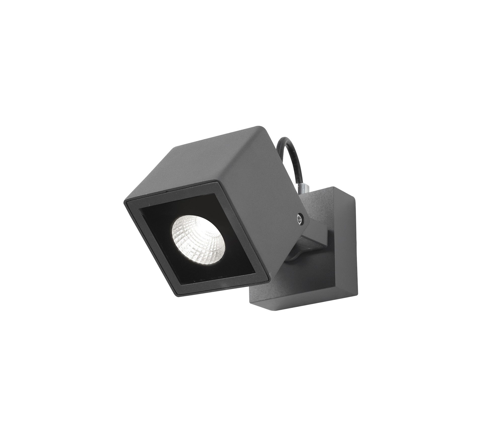Външен аплик FOCUS 6W LED Тъмен антрацит алуминий и стъкло IP54 3000K