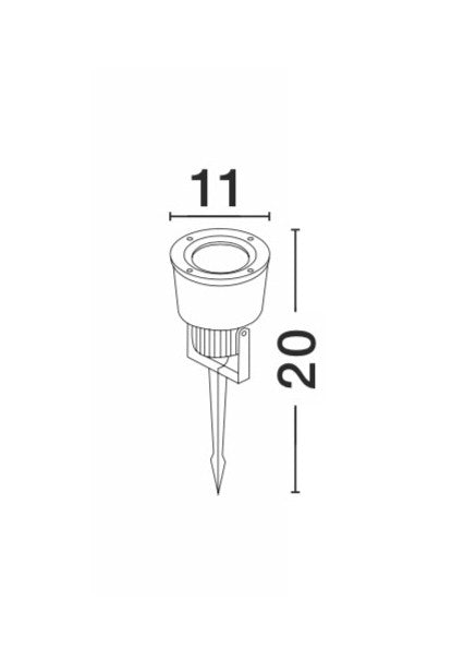 Външен аплик INSIDE LED GU10 10W Тъмен сив алуминий и стъкло IP54