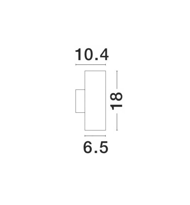 Външен аплик NODUS LED GU10 2x10W Тъмен сив алуминий нагоре/надолу