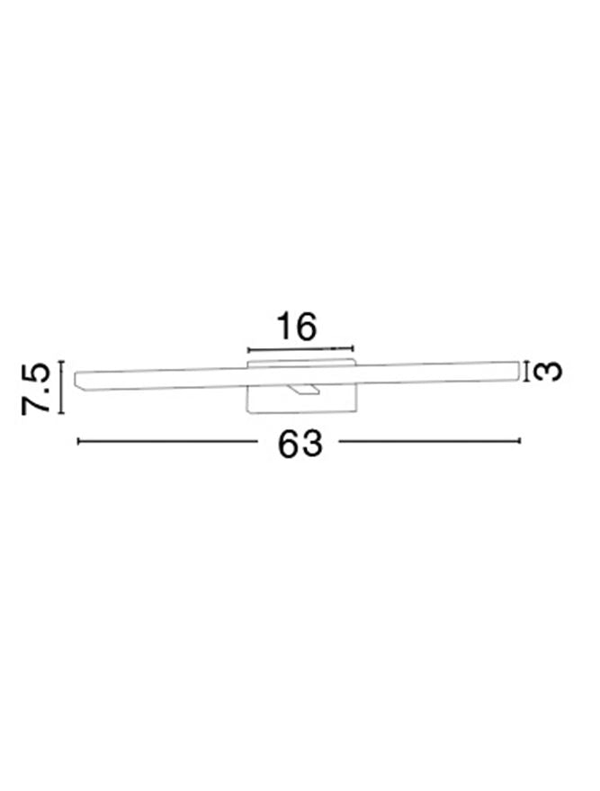 Висящо осветително тяло (пендел) MODENA 18W LED Хром алуминий и акрил IP44