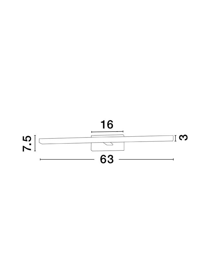 Висящо осветително тяло (пендел) FLAT 18W LED Матово бял алуминий и акрил IP44