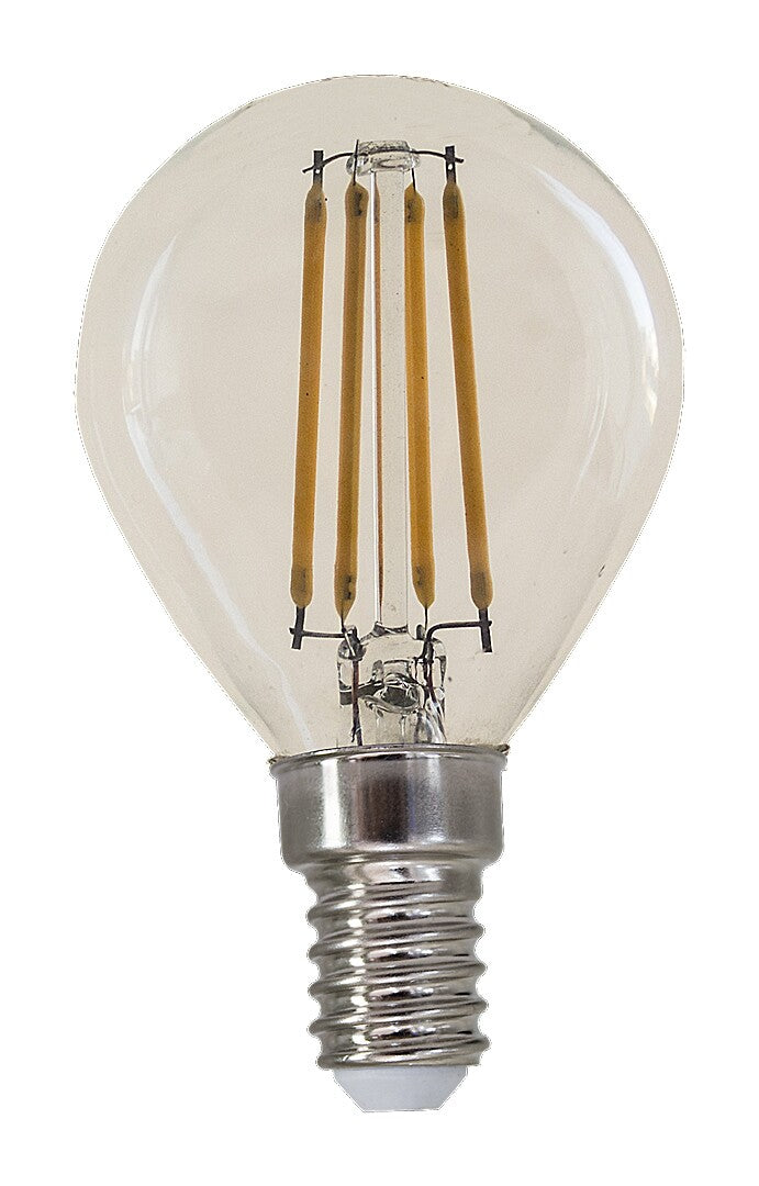 Филаментна LED крушка, E14 G45, 4W, 500lm, 2700K