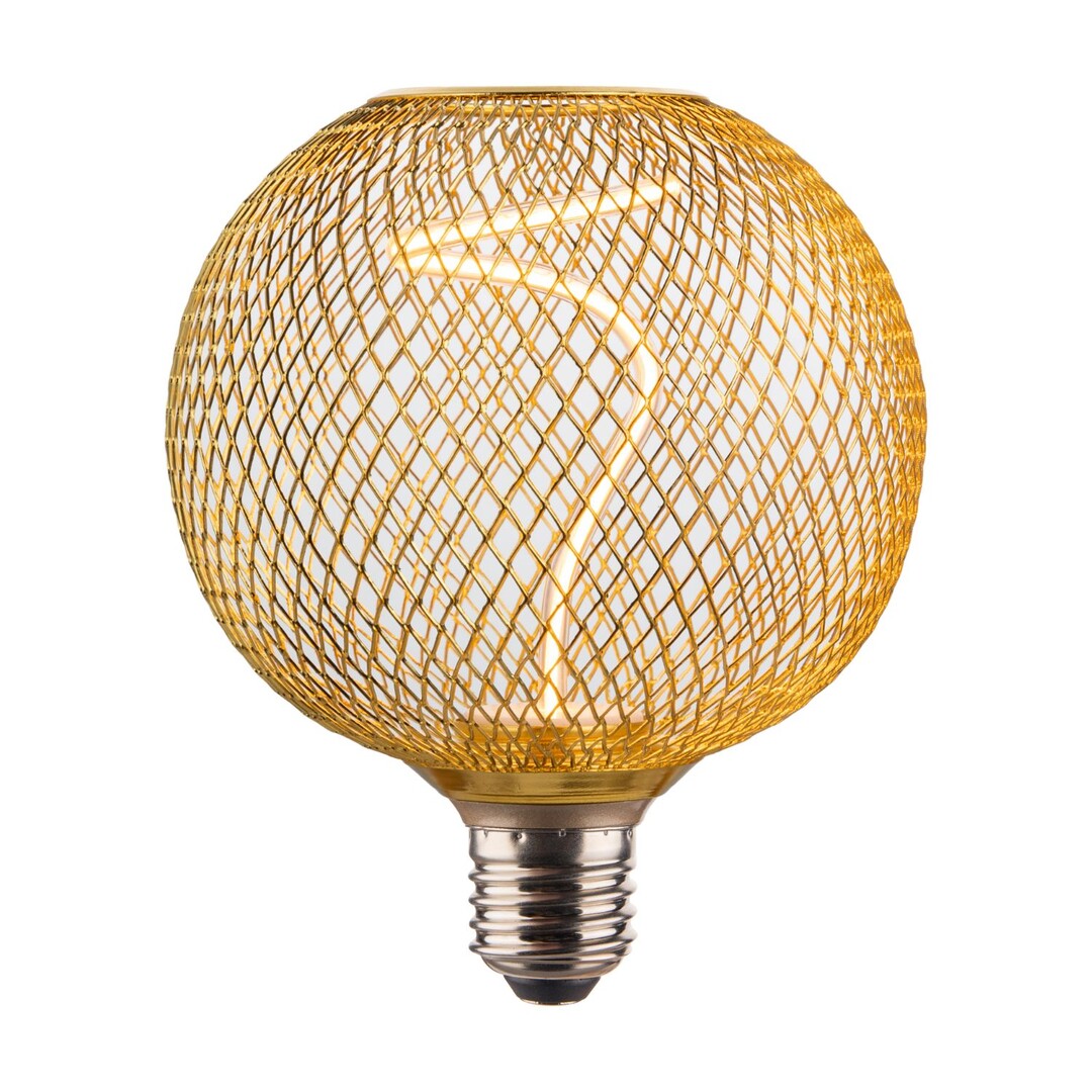 Филаментна LED крушка, E27 G125,5W,270lm,1800K, златисто