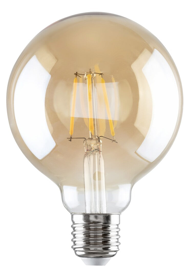 Филаментна LED крушка, E27 G95, 5W, 510lm, 3000K