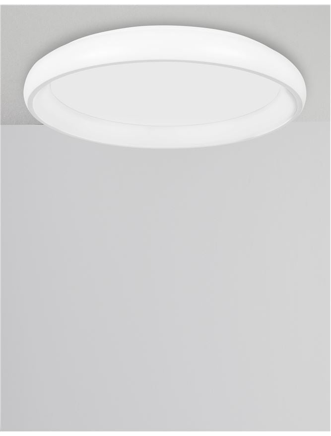 Висящо осветително тяло (пендел) ALBI 50W Бял алуминий и акрил LED Триак димируем