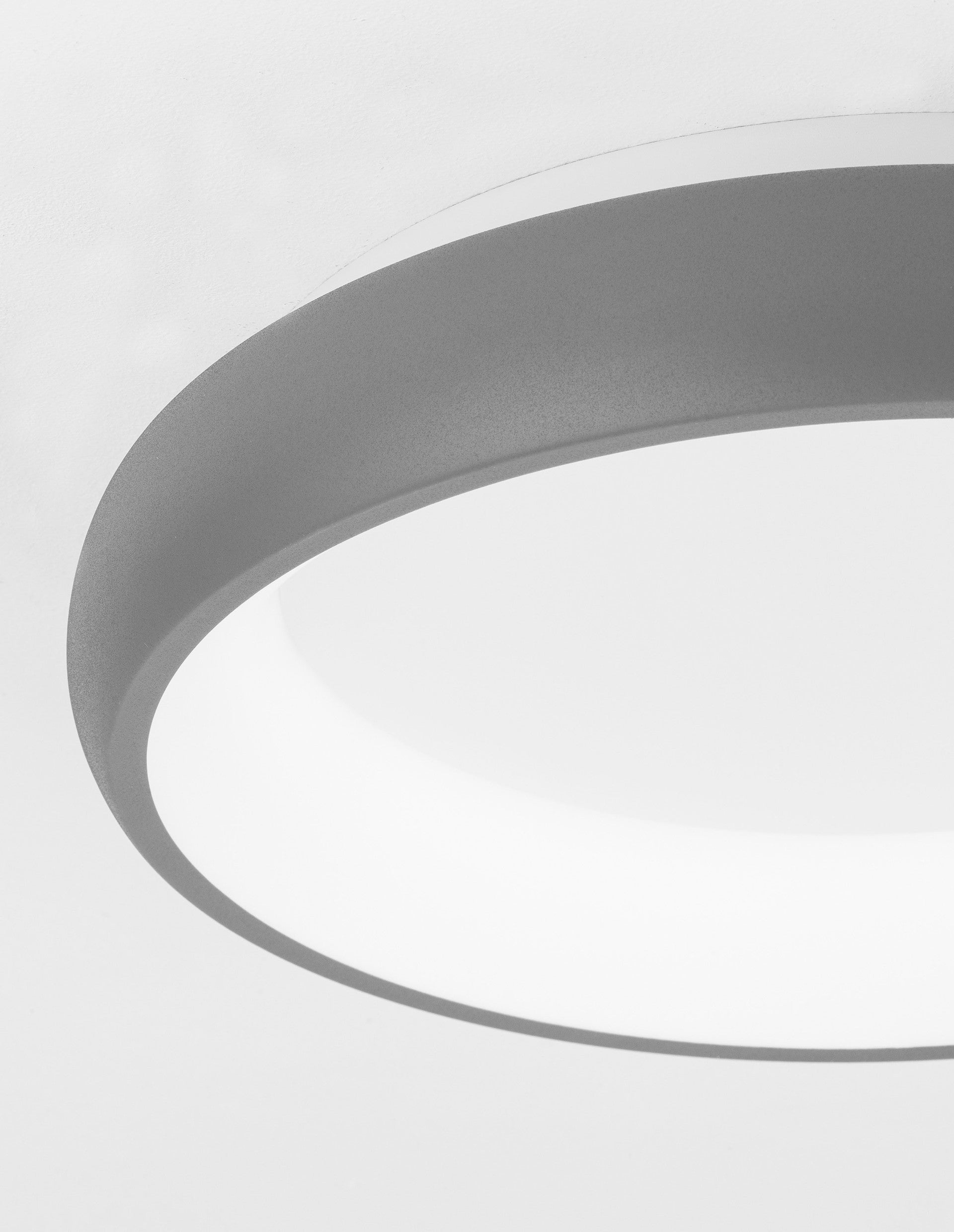Висяща лампа ALBI 32W сива, алуминий и акрил, LED, с Triac димиране