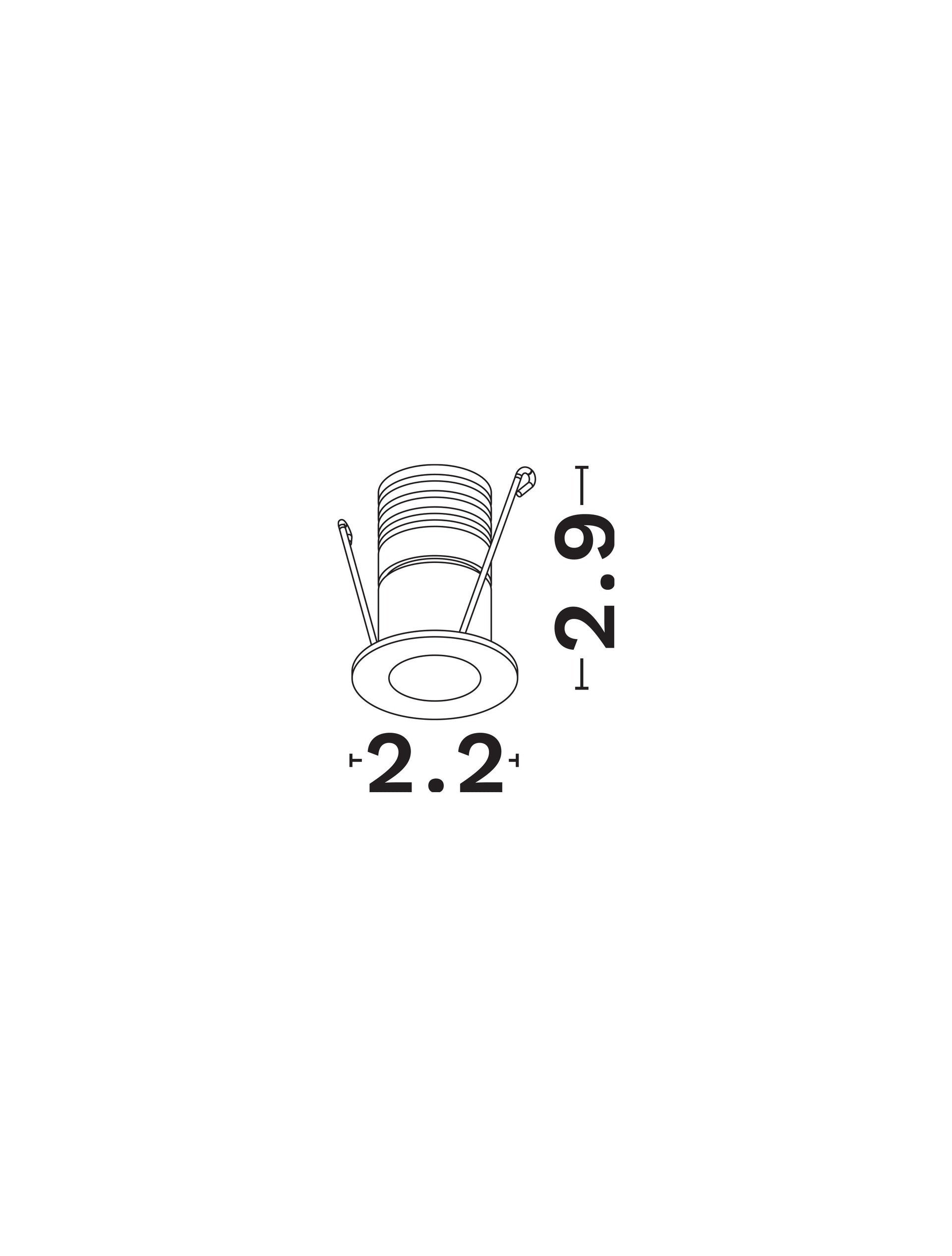 Техническо осветление TINY 1W Бял IP44 Cree LED D2.2x2.85см 3000K