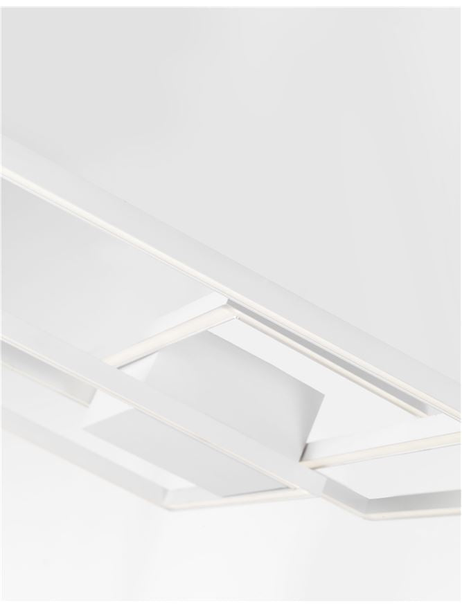Висящо осветително тяло (пендел) BILBAO 42W LED Бял алуминий и акрил L56 W56 H8.5см