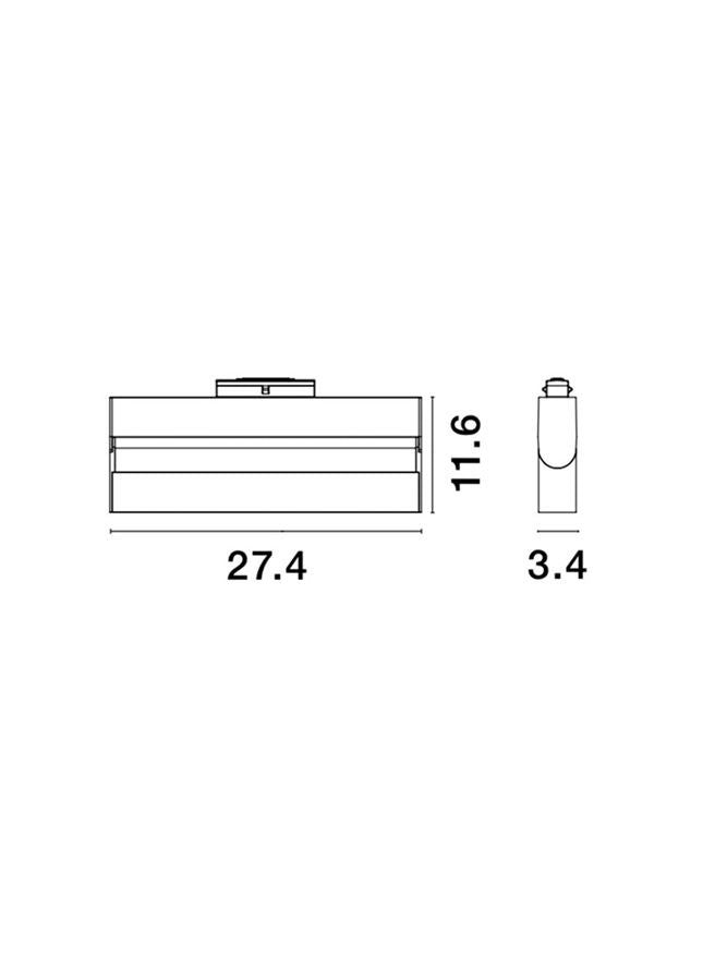 Магнитна система 48V BUXTON LED лента 15W 4000K Матово черен L27.4 H11.7см