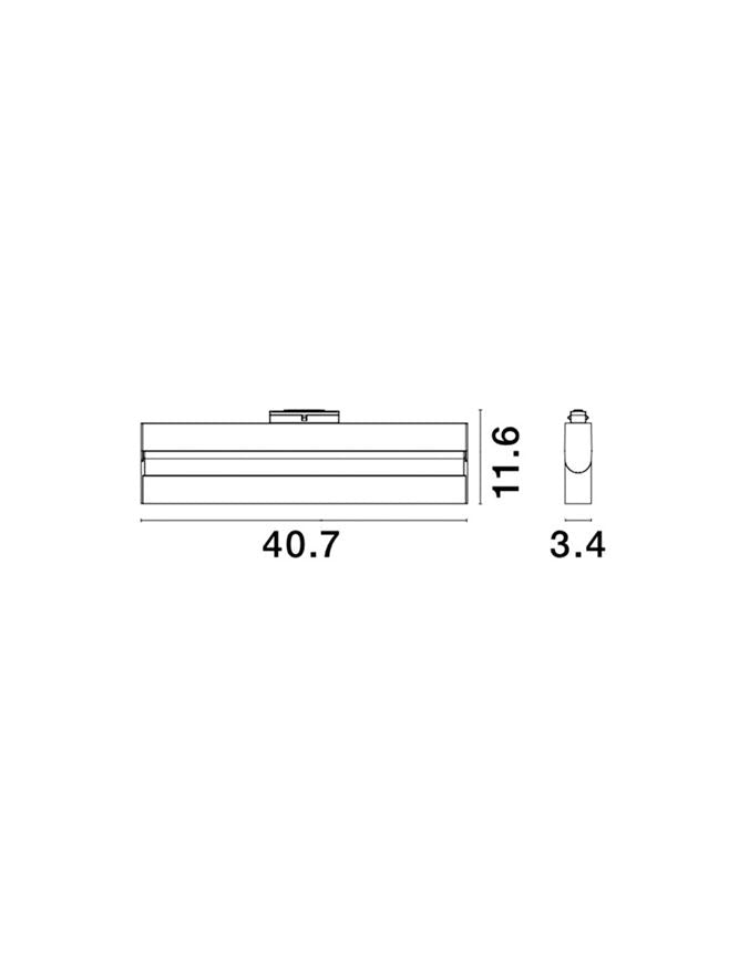 Магнитна система 48V BUXTON LED лента 22W 4000K Матово черен L40.7 H11.7см