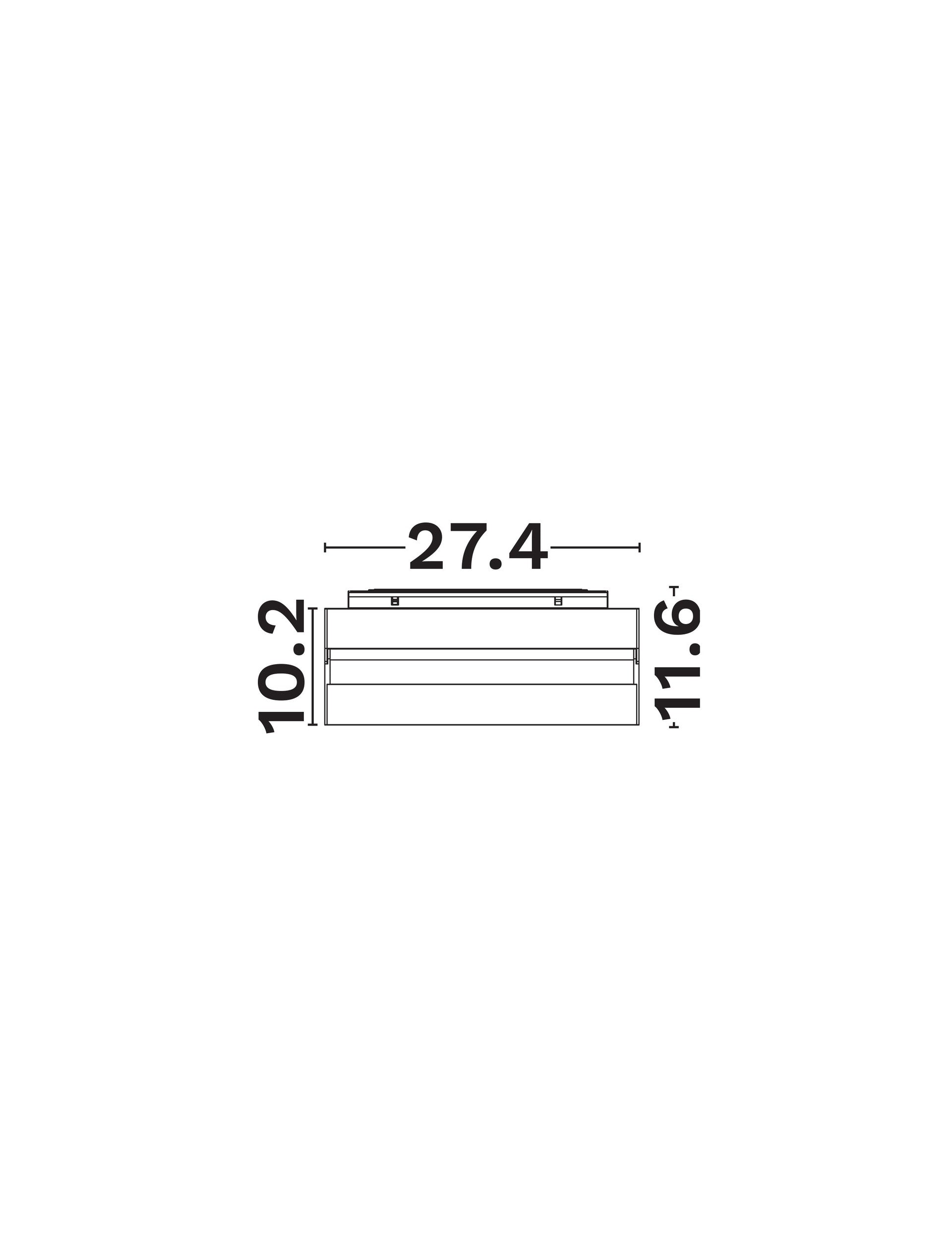 Магнитна система 48V LED лента BUXTON 25W 4000K Матово черно L27.4 H11.7см