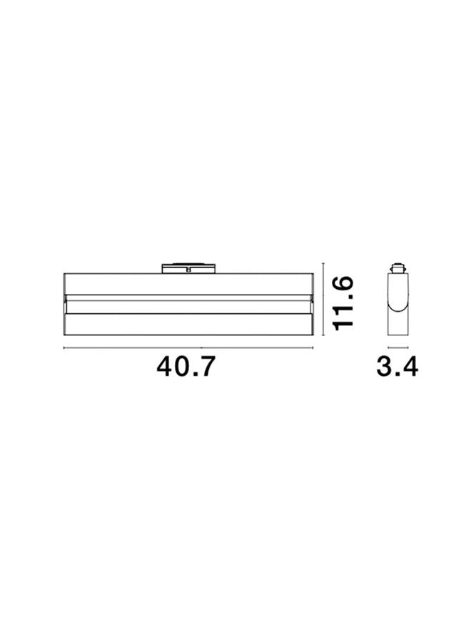 Магнитна система 48V BUXTON LED лента 22W 4000K Матово черен L40.7 H11.7см