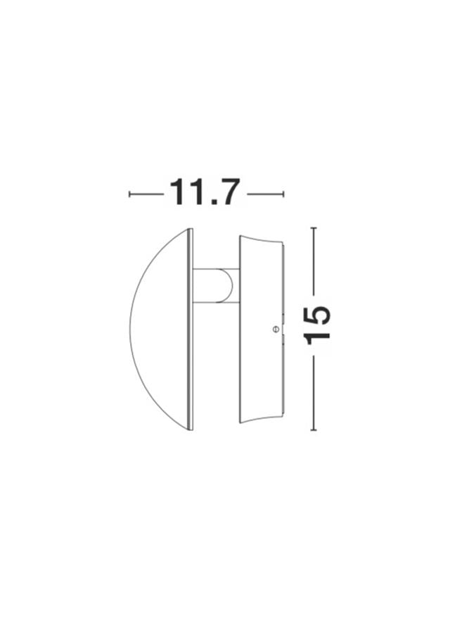 Външен аплик AGILE 13W Тъмен сив алуминий