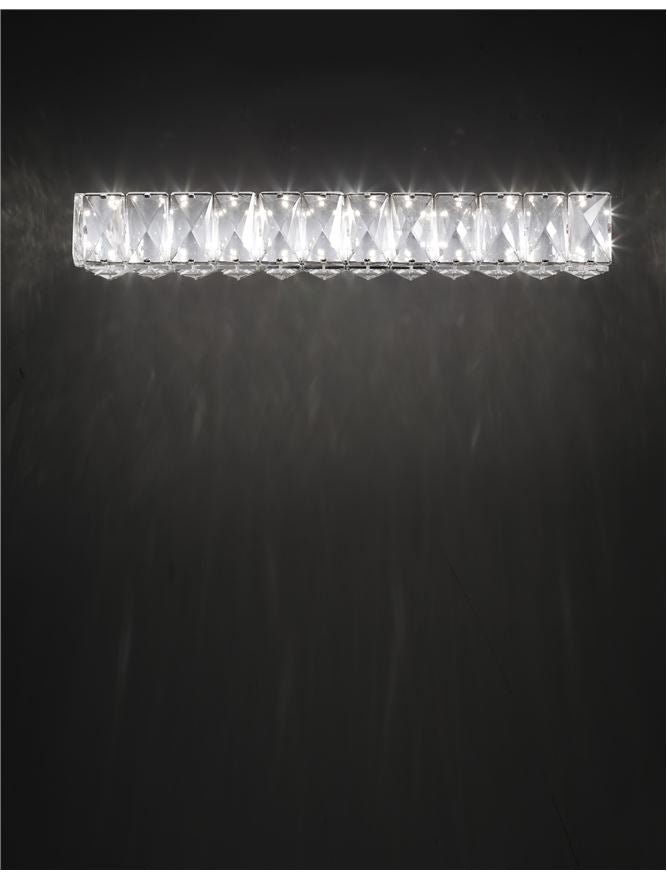 Висящо осветително тяло (пендел) CORONA 8W LED Хромиран алуминий и K9 кристал L40 W7 H7см