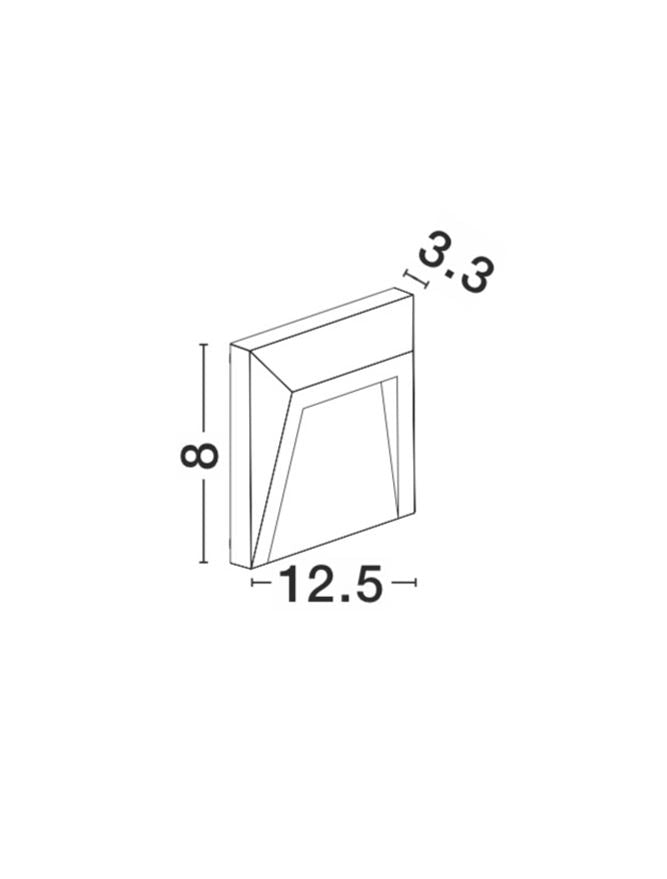 Външен аплик LUTON 1W Тъмен сив ABS