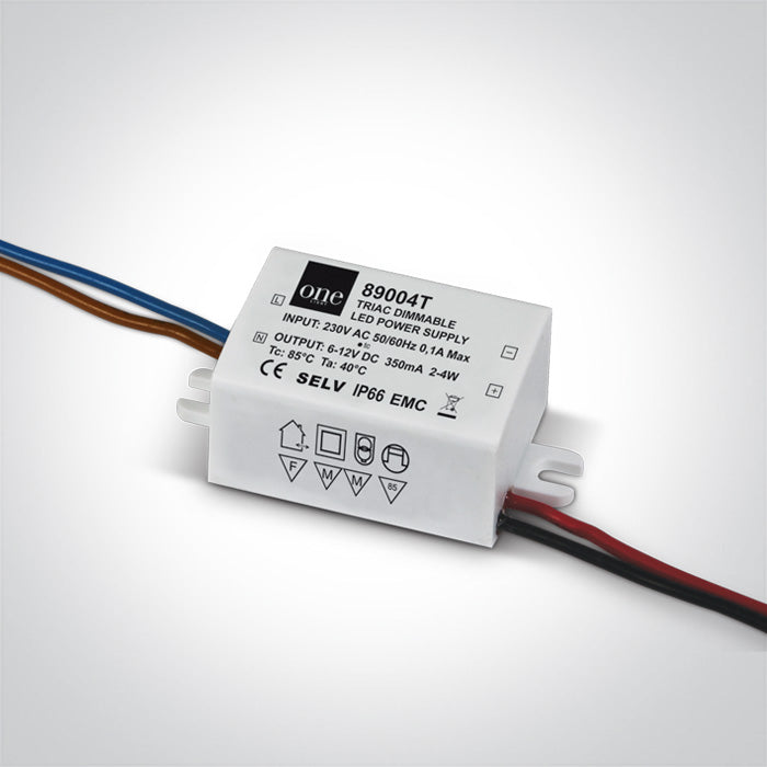 С димиране Захранващ драйвер 350mA 2-4W IP66 230V