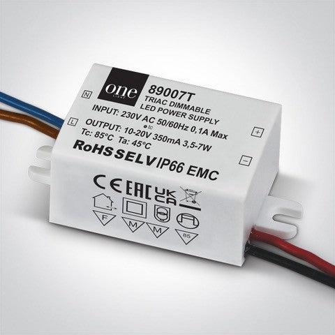 Захранващ драйвер 350mA 3,5-7W IP20 230V С димиране