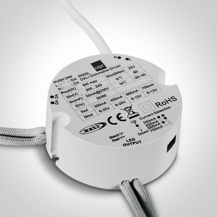 DALI & PUSH TO С димиране Захранващ драйвер 9W IP20 230V