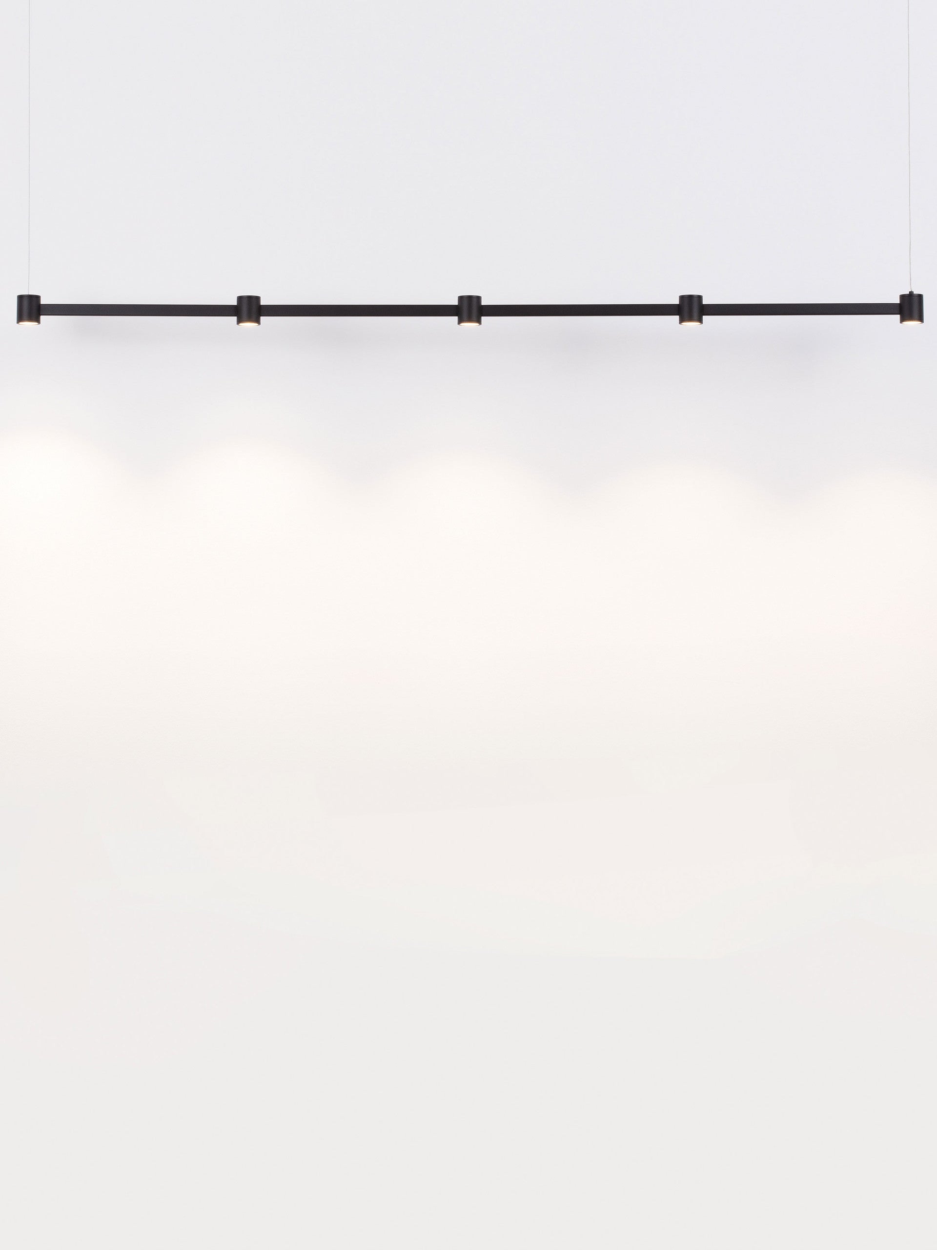 Висящо осветително тяло (пендел) PUIZE LED 30W 220-240V Пясъчно черен алуминий L156 W6 H140см