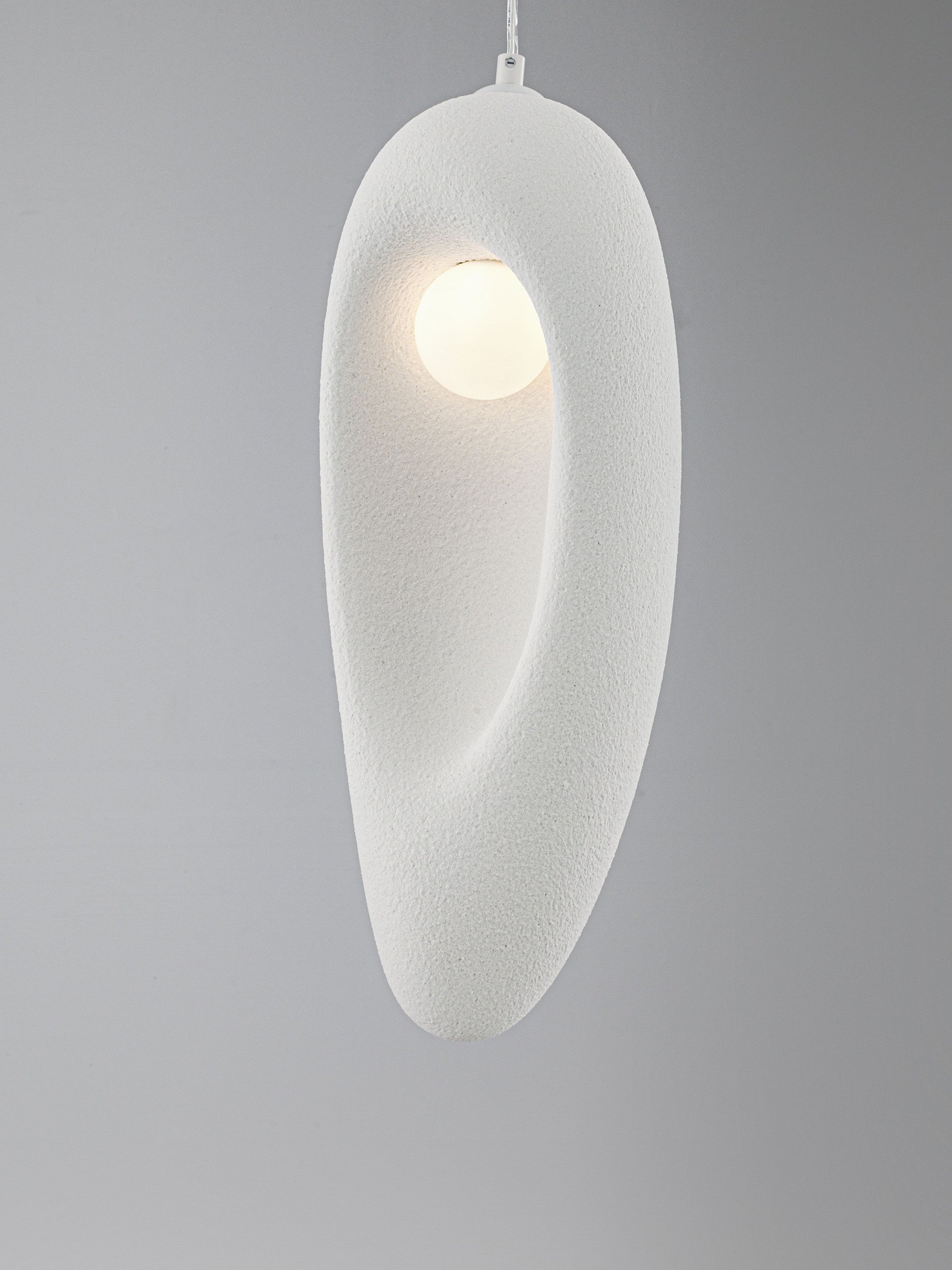 Висящо осветително тяло (пендел) TEMPUS 5W LED G9 Пясъчно бял полиуретан и смола L18 W48 H250см