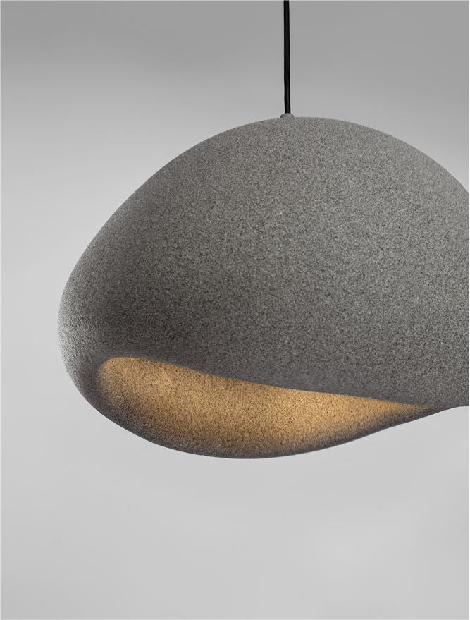 Висящо осветително тяло (пендел) AERE 12W LED E27 Пясъчно сив полиуретан и смола L50 W40 H250см