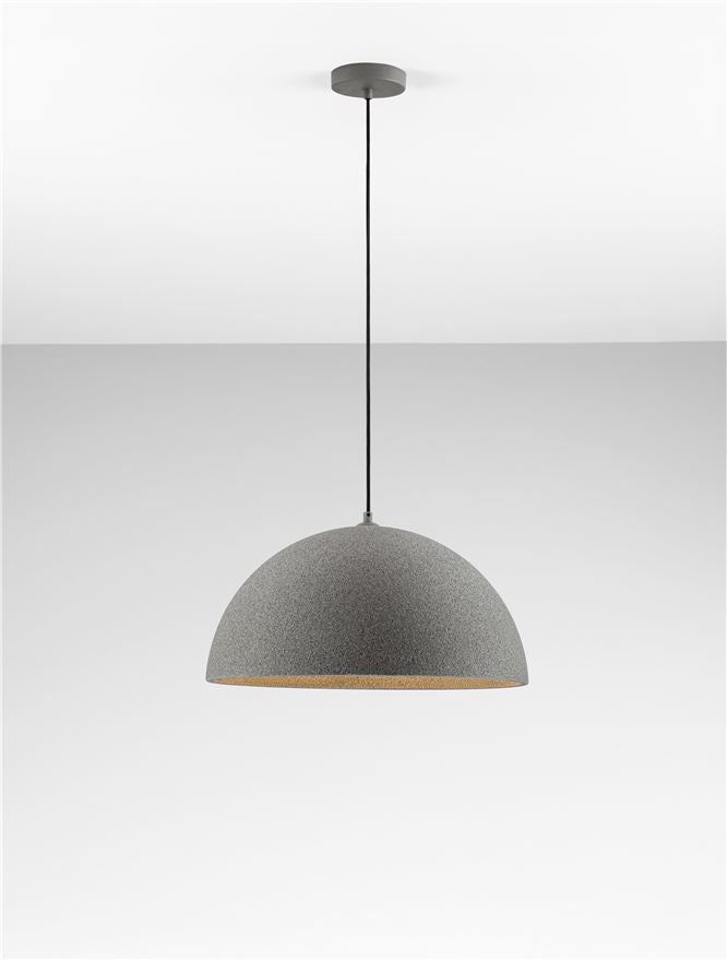 Висящо осветително тяло (пендел) STARLA 12W LED E27 Пясъчно сив полиуретан и смола ⌀50 H250см