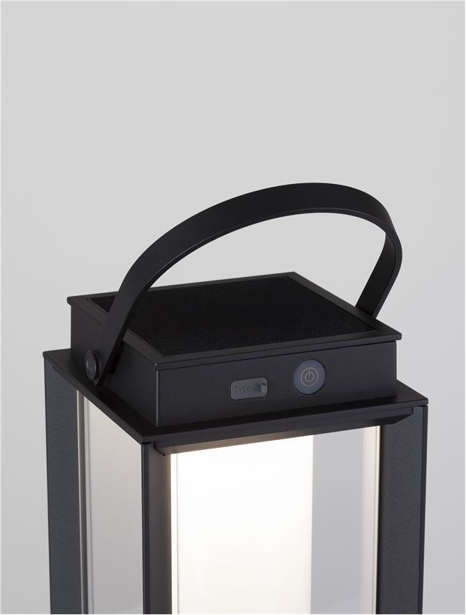 Външен аплик VERHAL 2W LED Тъмен антрацит алуминий и прозрачно стъкло IP54