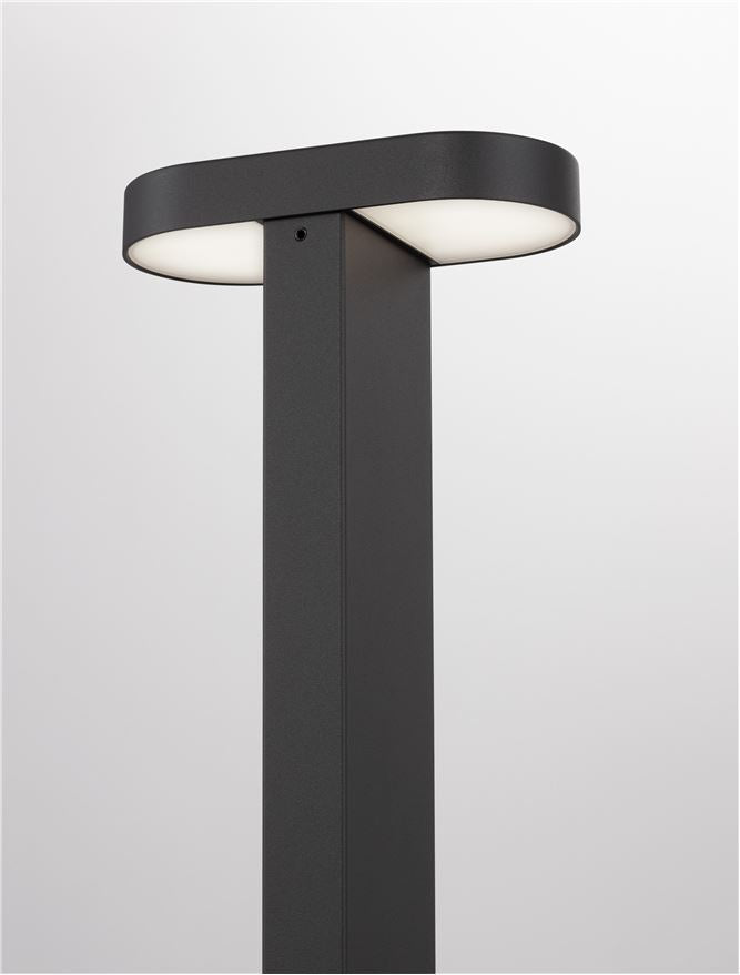 Външен аплик OFIR LED 10W Тъмен антрацит алуминий и акрил L16 W8 H50см IP54