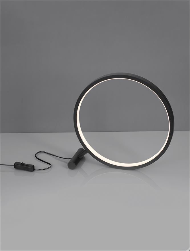 Висящо осветително тяло (пендел) HOLA LED 12W Пясъчно черен алуминий ⌀30 H30см