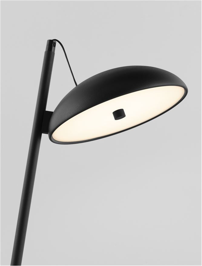 Висящо осветително тяло (пендел) FLUTE LED 18W Пясъчно черен алуминий L20 W28 H53см