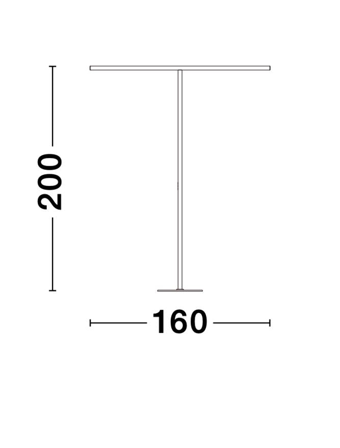 Техническо осветление GAL 45W UP/15W DOWN Пясъчно черен