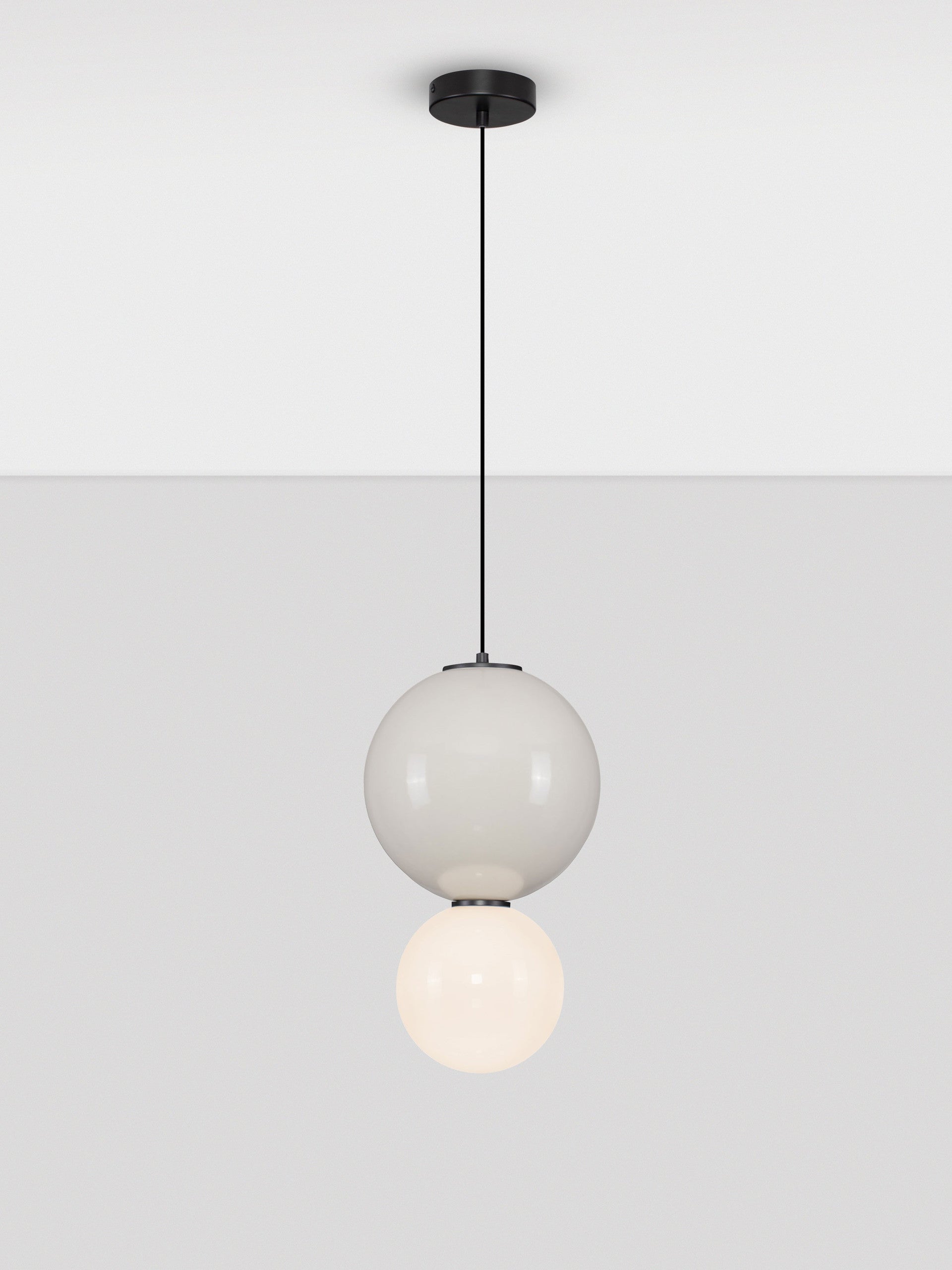 Подова лампа NOESIS LED 7W Светлосив порцелан, матово черен
