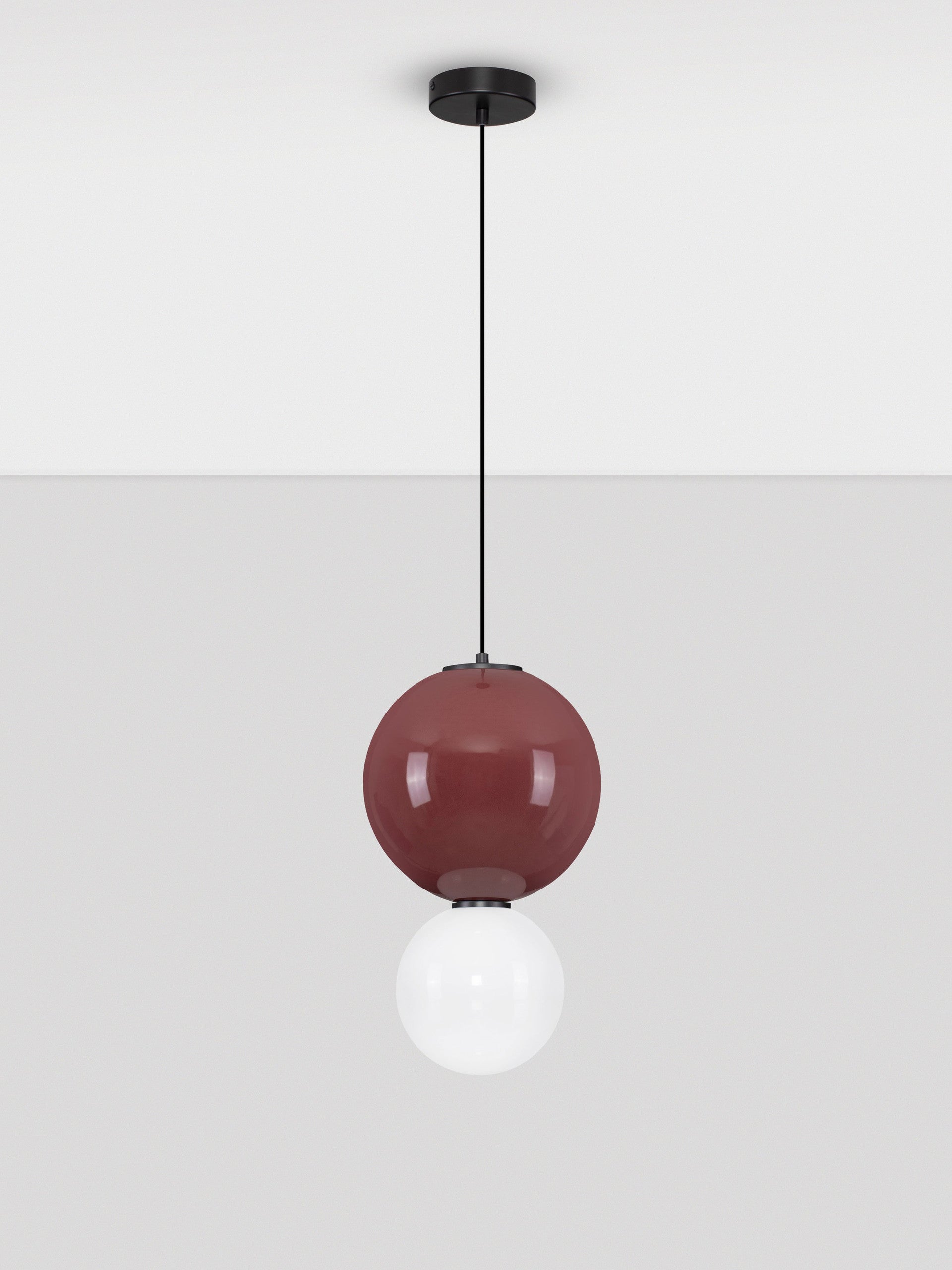 Подова лампа NOESIS LED 7W Бордо порцелан, матово черен