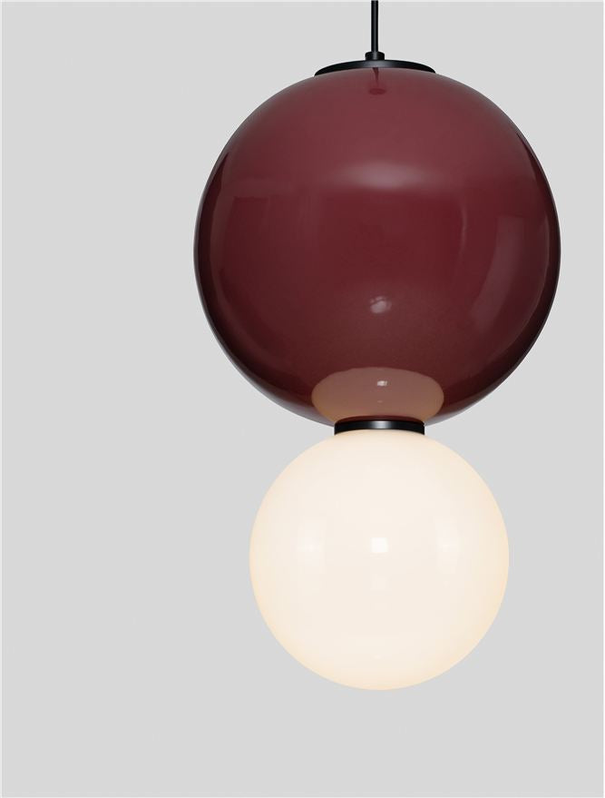 Подова лампа NOESIS LED 7W Бордо порцелан, матово черен