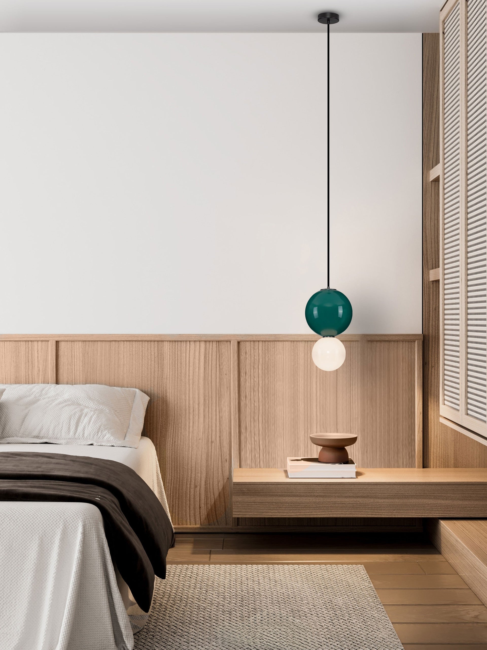 Подова лампа NOESIS LED 7W Яспис порцелан, матово черен