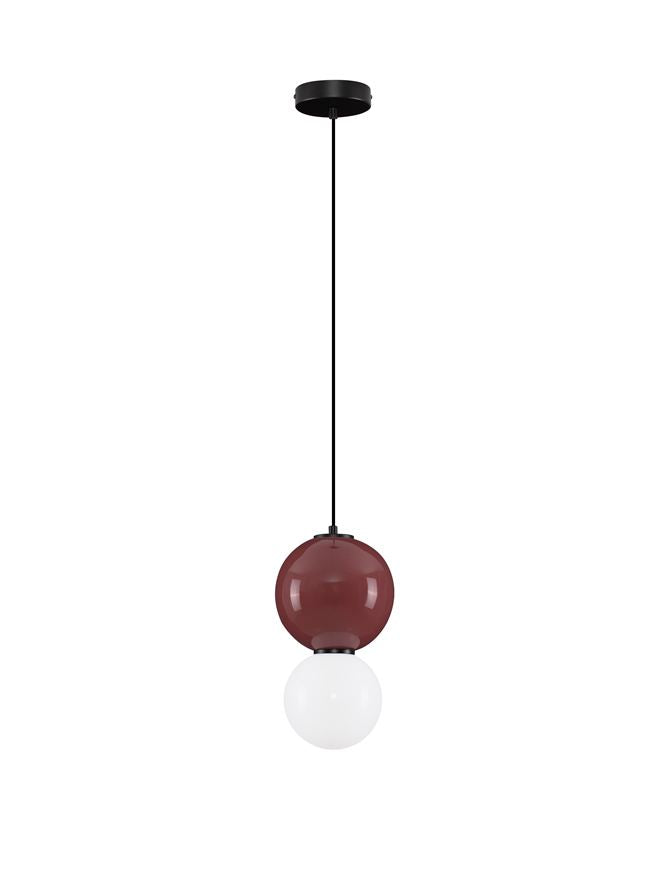 Подова лампа NOESIS LED 6W Бордо порцелан, матово черен