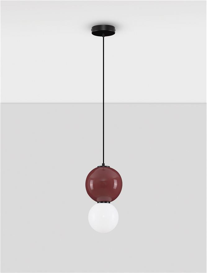 Подова лампа NOESIS LED 6W Бордо порцелан, матово черен