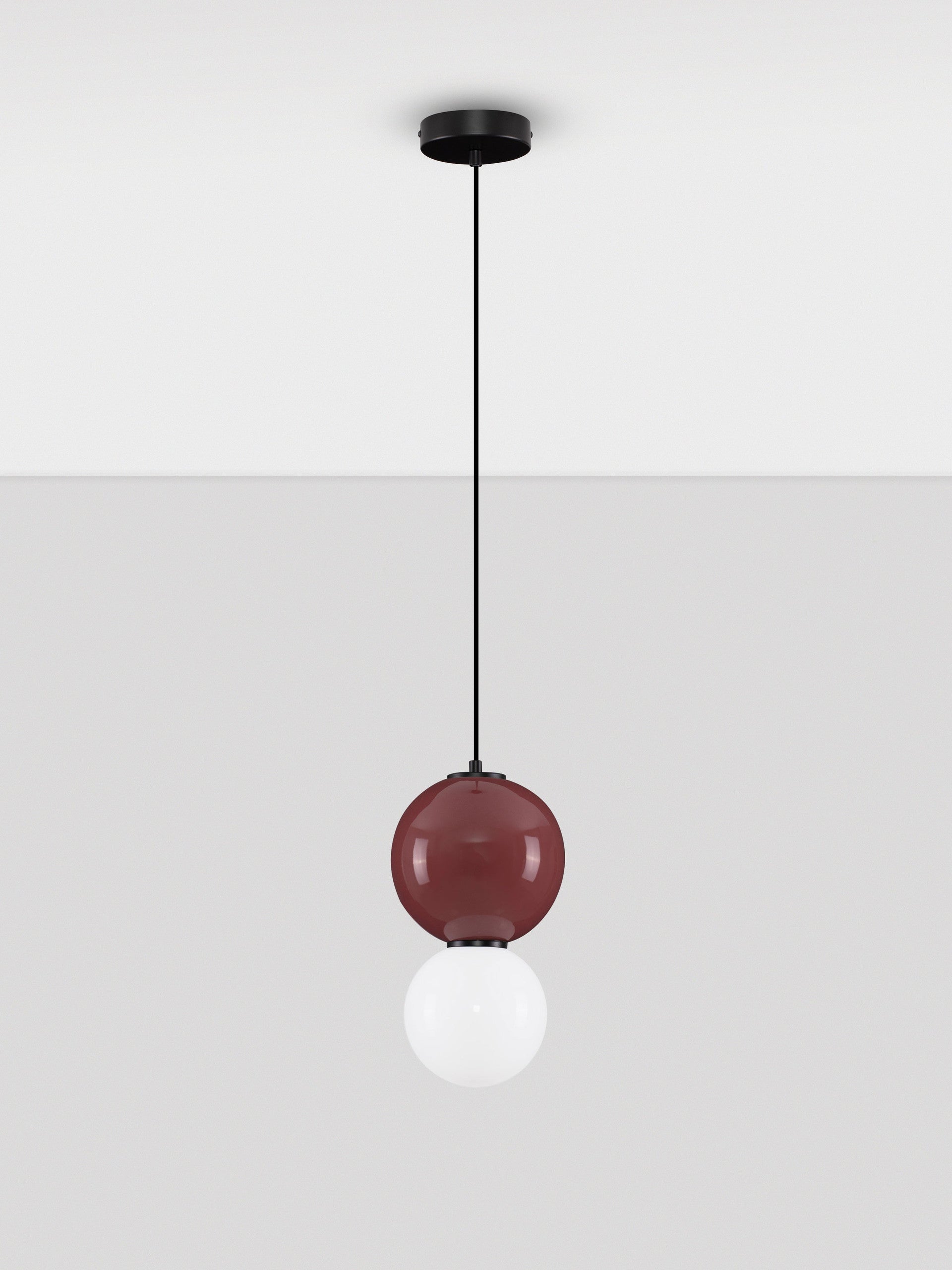 Подова лампа NOESIS LED 6W Бордо порцелан, матово черен