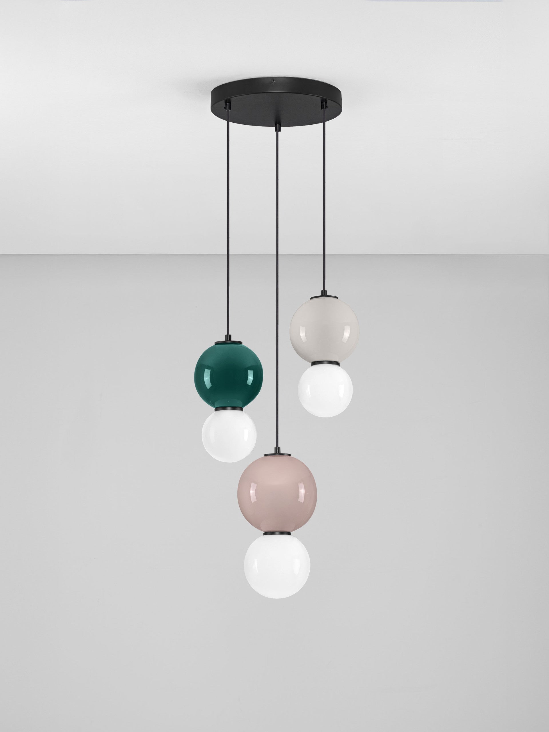 Подова лампа NOESIS LED 14W Яспис, Мока, Светлосив порцелан, матово черен
