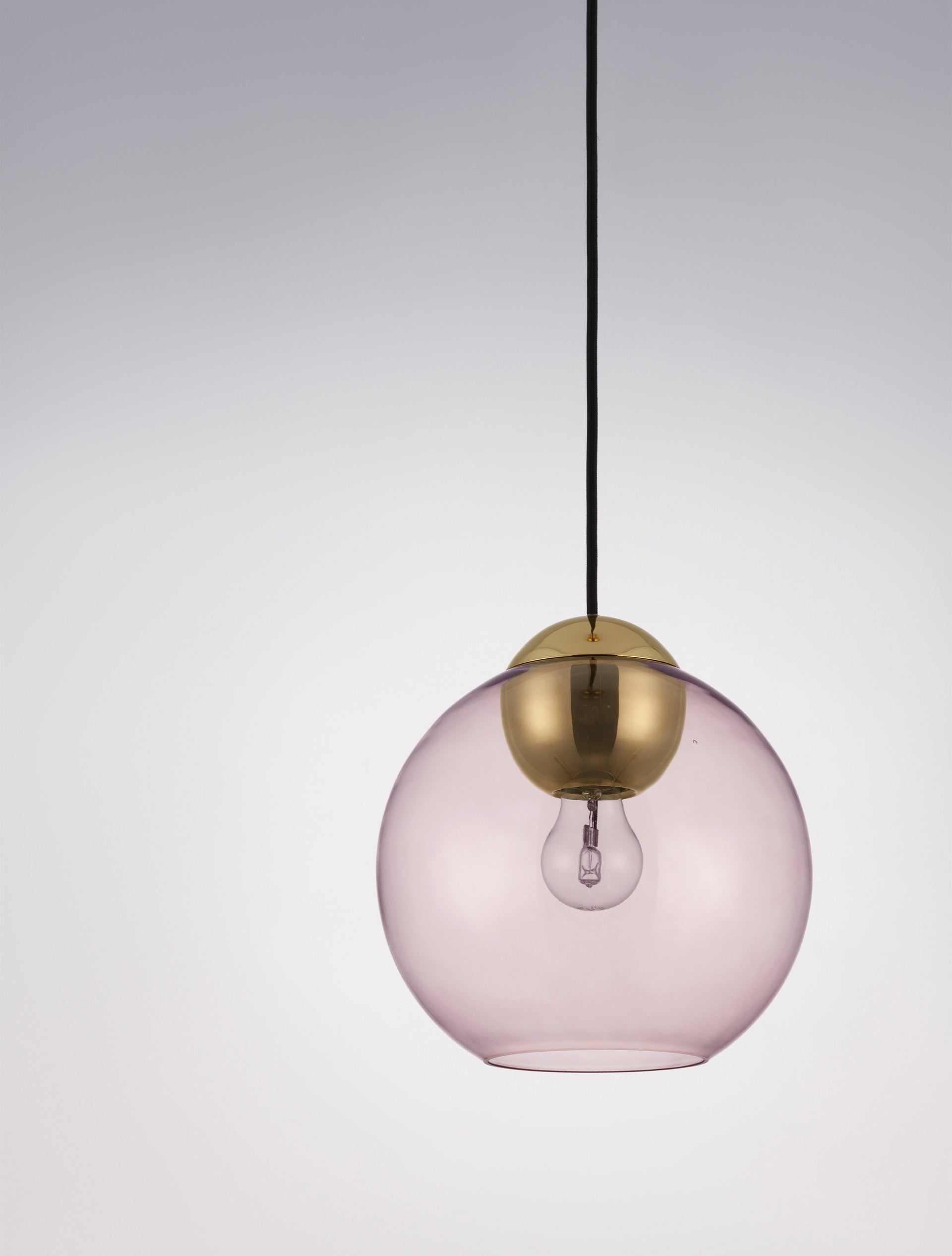 Висящо осветително тяло (пендел) MIDORI 12W E27 Златист месинг Розово стъкло