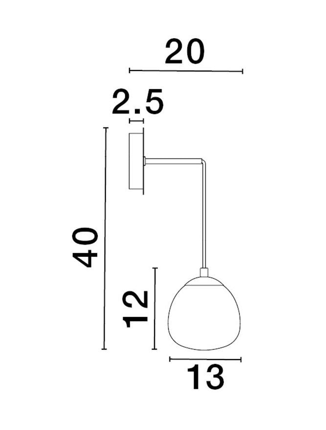 Висящо осветително тяло (пендел) THE EGG 5W LED G9 Злато и матово черно метал, опалово стъкло L20 W13 H40см Регулируема височина
