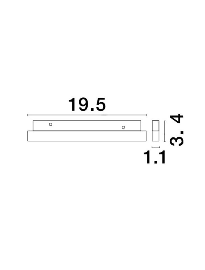 Магнитен спот 48V ULTRA SLIM 12W 3000K CRI90 Пясъчно черен алуминий IP20