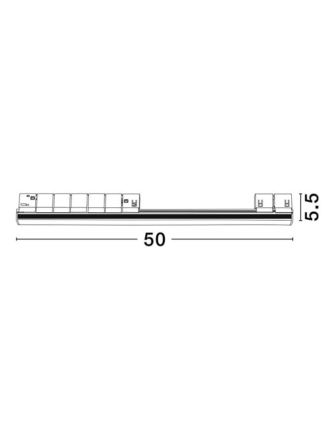 Магнитен спот 48V BREDA 10W DALI CRI90 3000K 120° Пясъчно черен алуминий