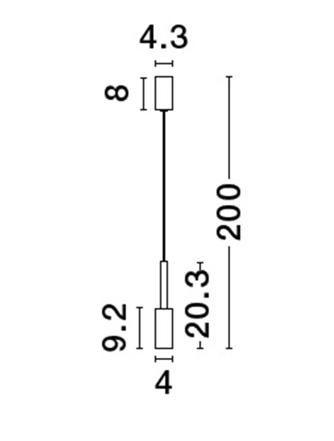 Висящо осветително тяло (пендел) JOY 7W 220-240V Пясъчно бял алуминий Регулируема височина