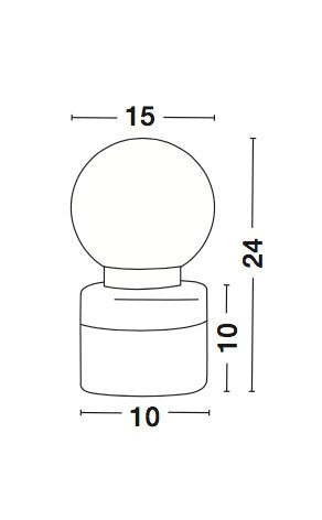 Настолна лампа JULIET 5W LED E14 Златист месинг, опушено стъкло