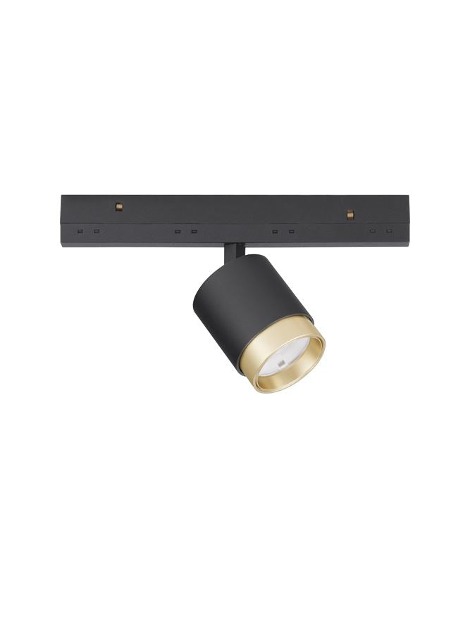 Магнитен спот 48V ULTRA SLIM 5W 3000K DALI CRI90 Златист месинг и черен алуминий