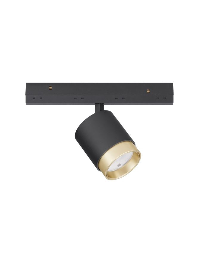 Магнитен спот 48V ULTRA SLIM 10W 3000K DALI CRI90 Златист месинг и черен алуминий