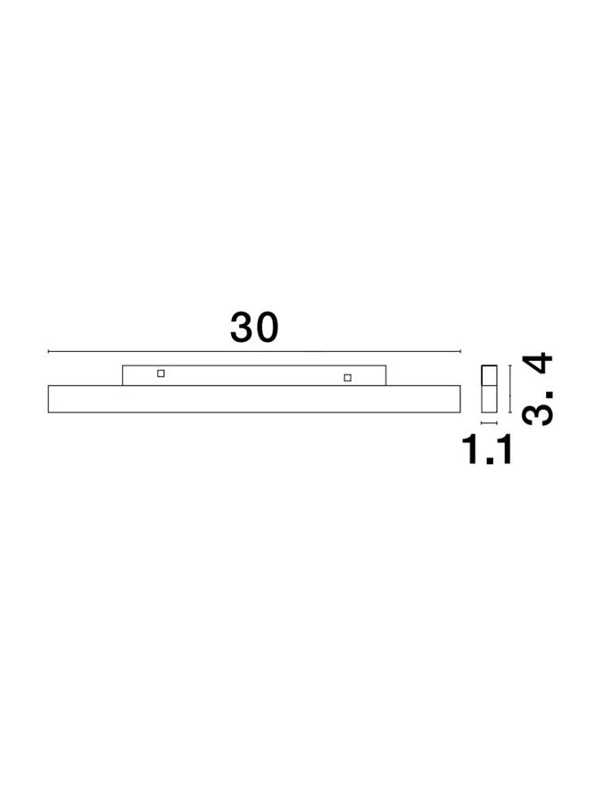 Магнитен спот 48V ULTRA SLIM 15W 4000K CRI90 Пясъчно черен алуминий IP20